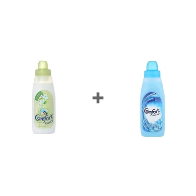 كومفورت منعم للأقمشة بالصبار و زهرة البرتقال - 1 لتر مع كمفورت منعم ملابس - ندي الربيع - 1 لتر