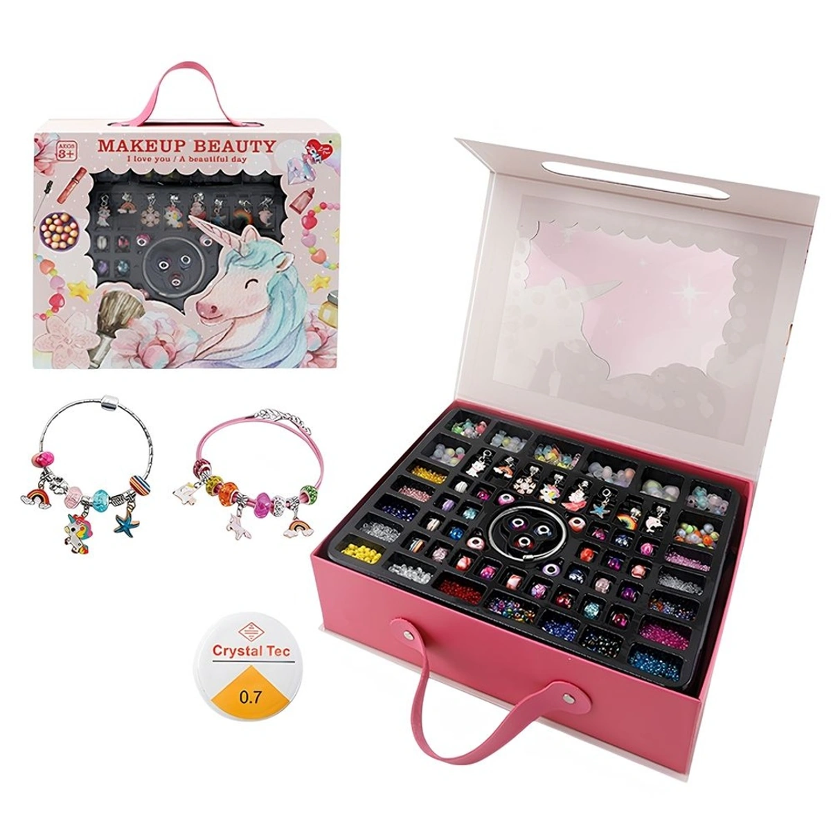 Unicorn Beaded Jewelry Making Box LD6061-2