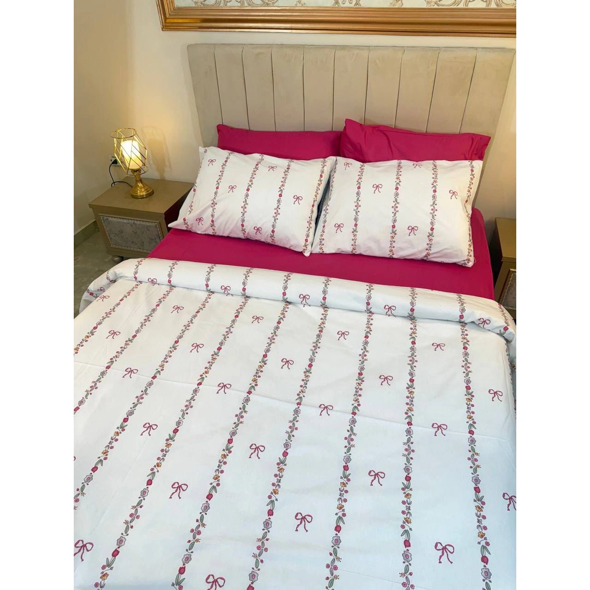 غطاء لحاف من يارلين - 180*230 سم - شكل وايت&بو