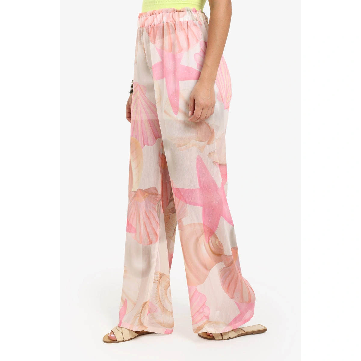 بنطلون شاطئ شيفون بطبعة أصداف من كارينا 57718