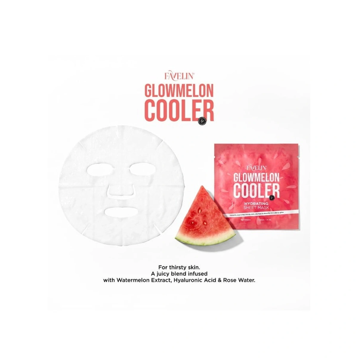 Favelin Watermelon Extract Moisturizing Mask for Radiant Skin