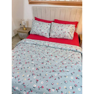 غطاء لحاف من يارلين - 220*240سم - شكل ورد مينت