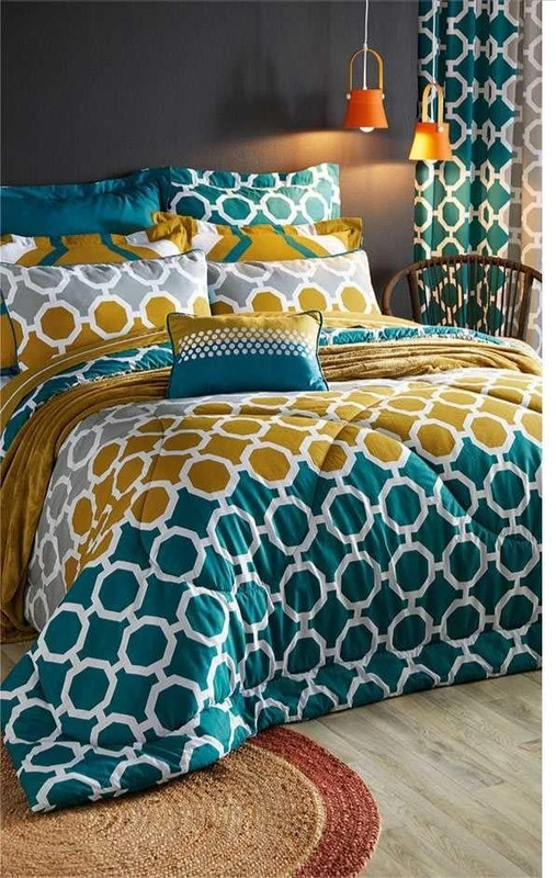 طقم ملاية للسرير من القطن - 240*260سم - 4 قطع