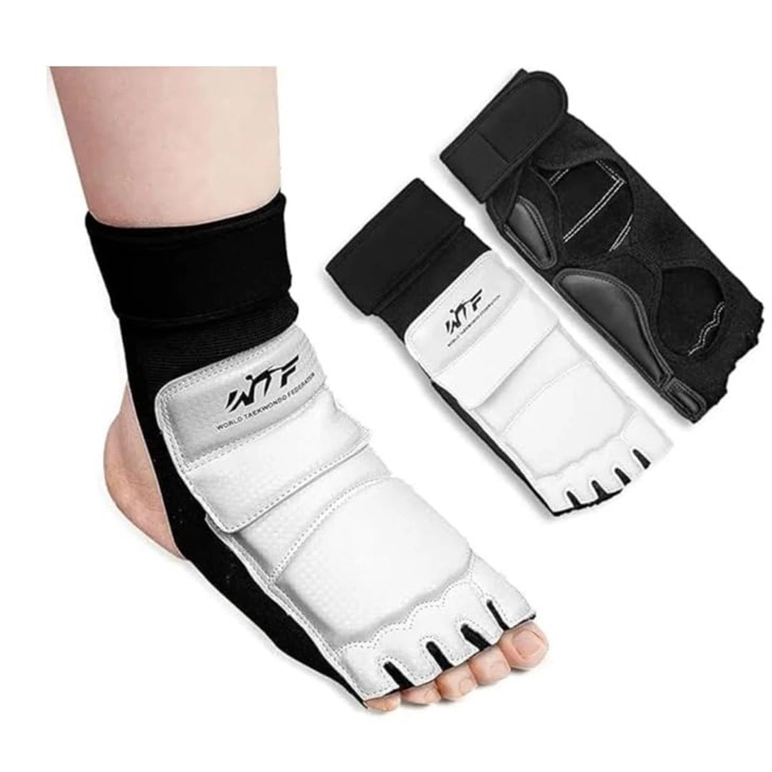 واقي القدم للكاحل والتايكوندو - أبيض