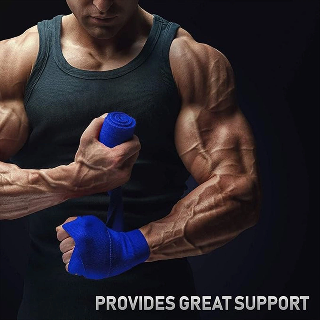 أربطة اليد للملاكمة - 3.5 متر - أزرق - 2 قطعة