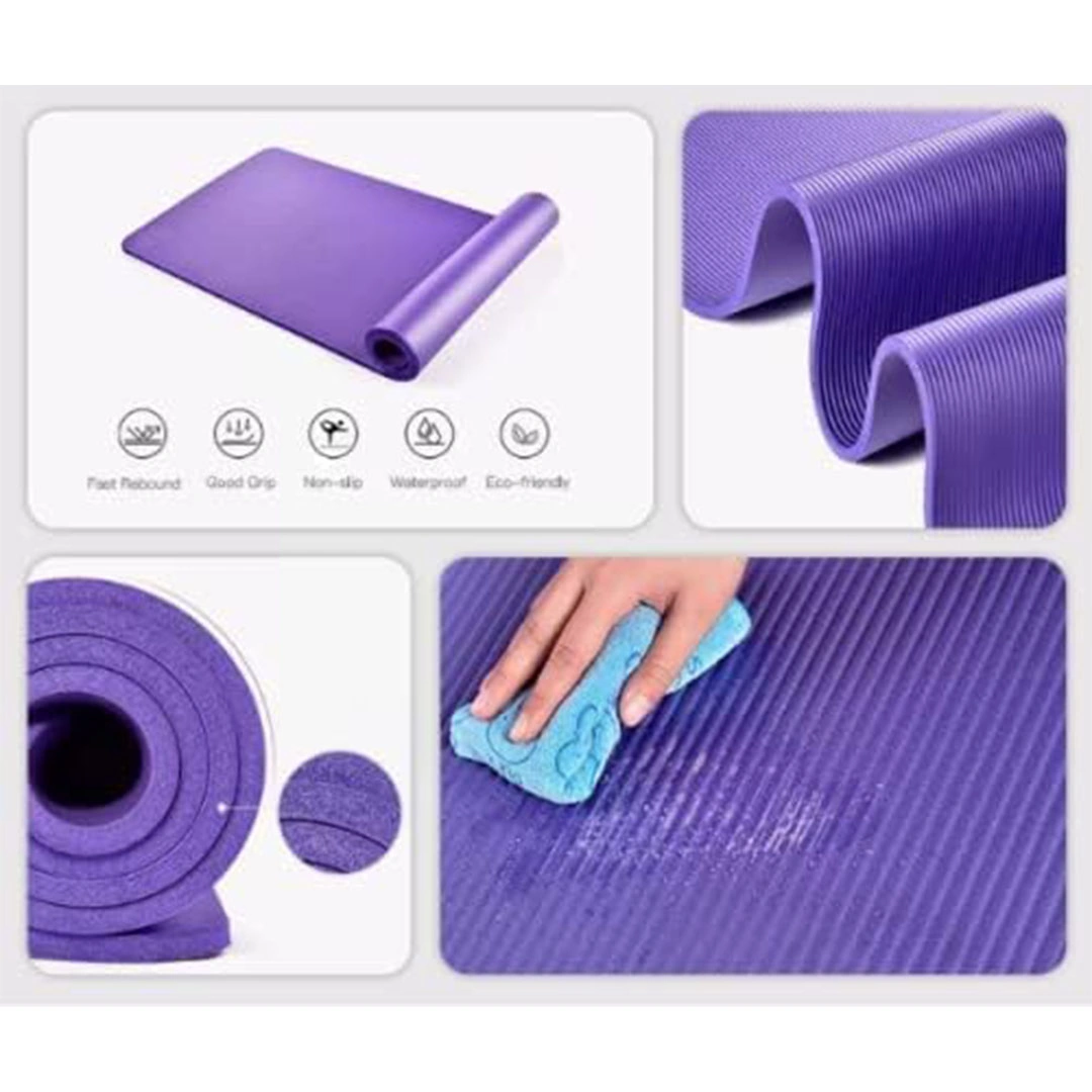 سجادة يوجا - 10 مم - أزرق