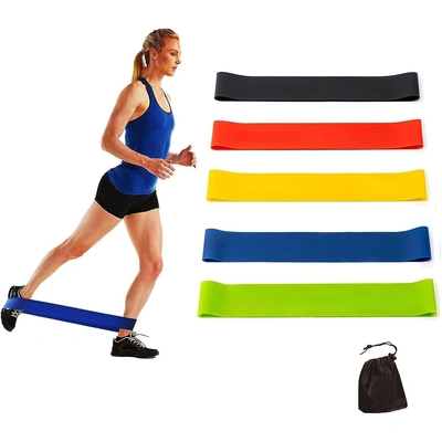 أحزمة مقاومة للتمرين 5 قطع بمقاومة مختلفة