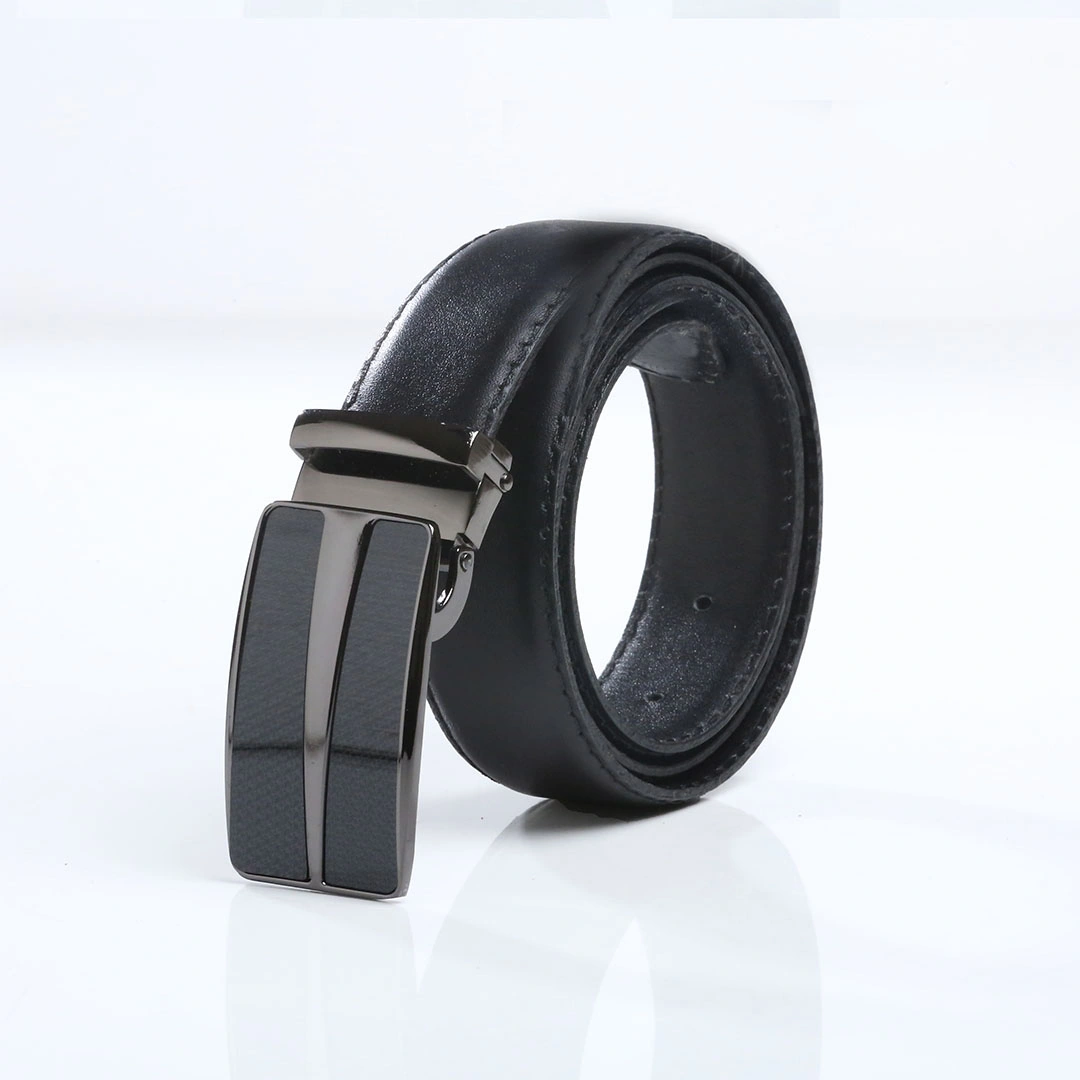 حزام كلاسيك جلد رجالي بإبزيم كاربون B20
