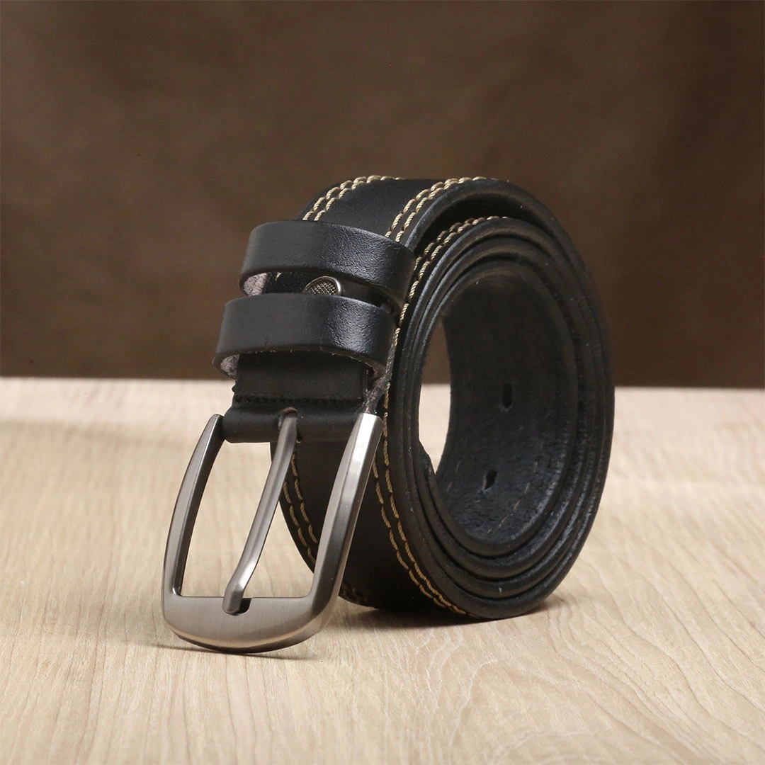حزام جلد طبيعي كاجوال رجالي B19