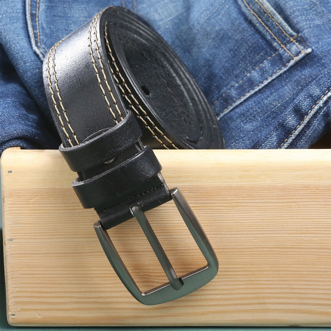 حزام جلد طبيعي كاجوال رجالي B19