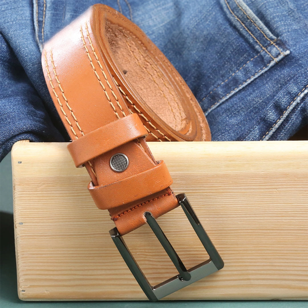 حزام جلد طبيعي كاجوال رجالي B19