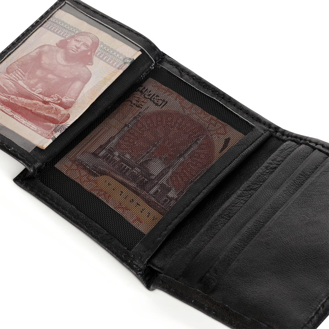 محفظة جلد طبيعي رجالي - W10