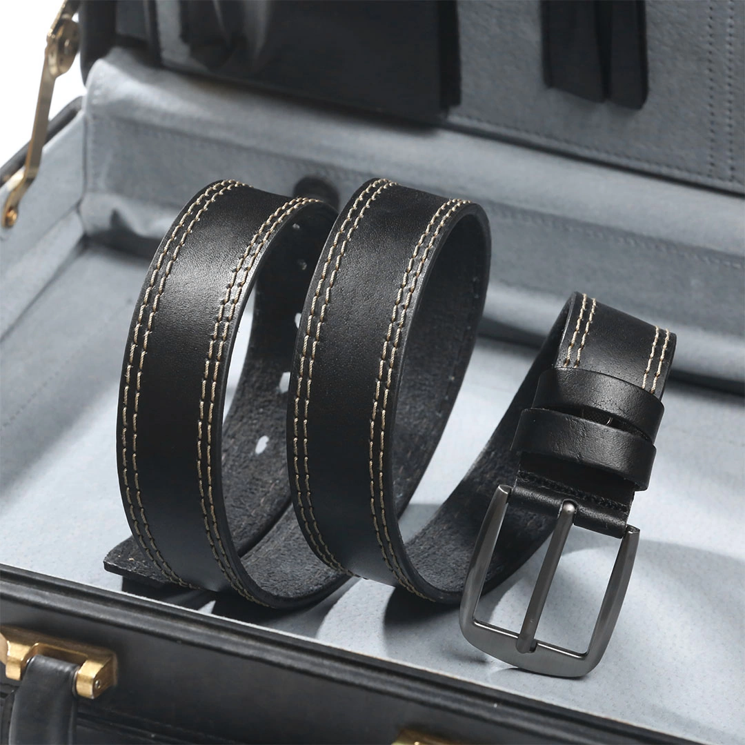 حزام جلد طبيعي كاجوال رجالي B19