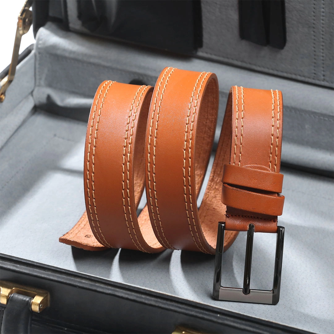 حزام جلد طبيعي كاجوال رجالي B19