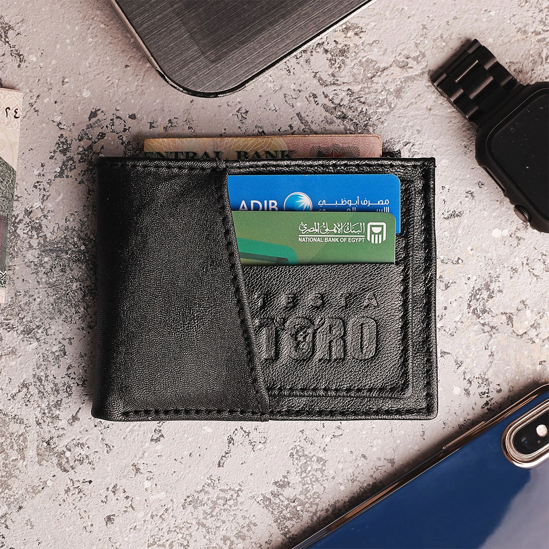 محفظة رجالي جلد طبيعي - W3