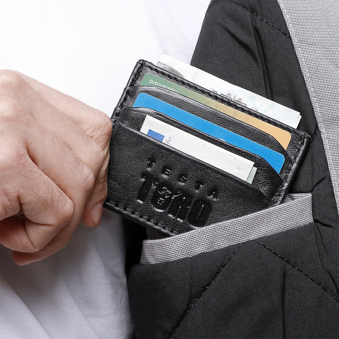 محفظة جلد رجالي صغيرة - W4