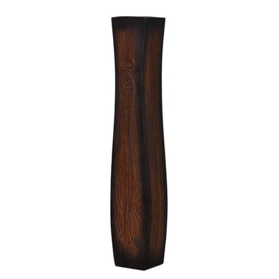 فازة مودرن خشبية - 80 سم - بني