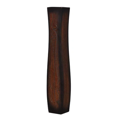 فازة مودرن خشبية - 80 سم - بني