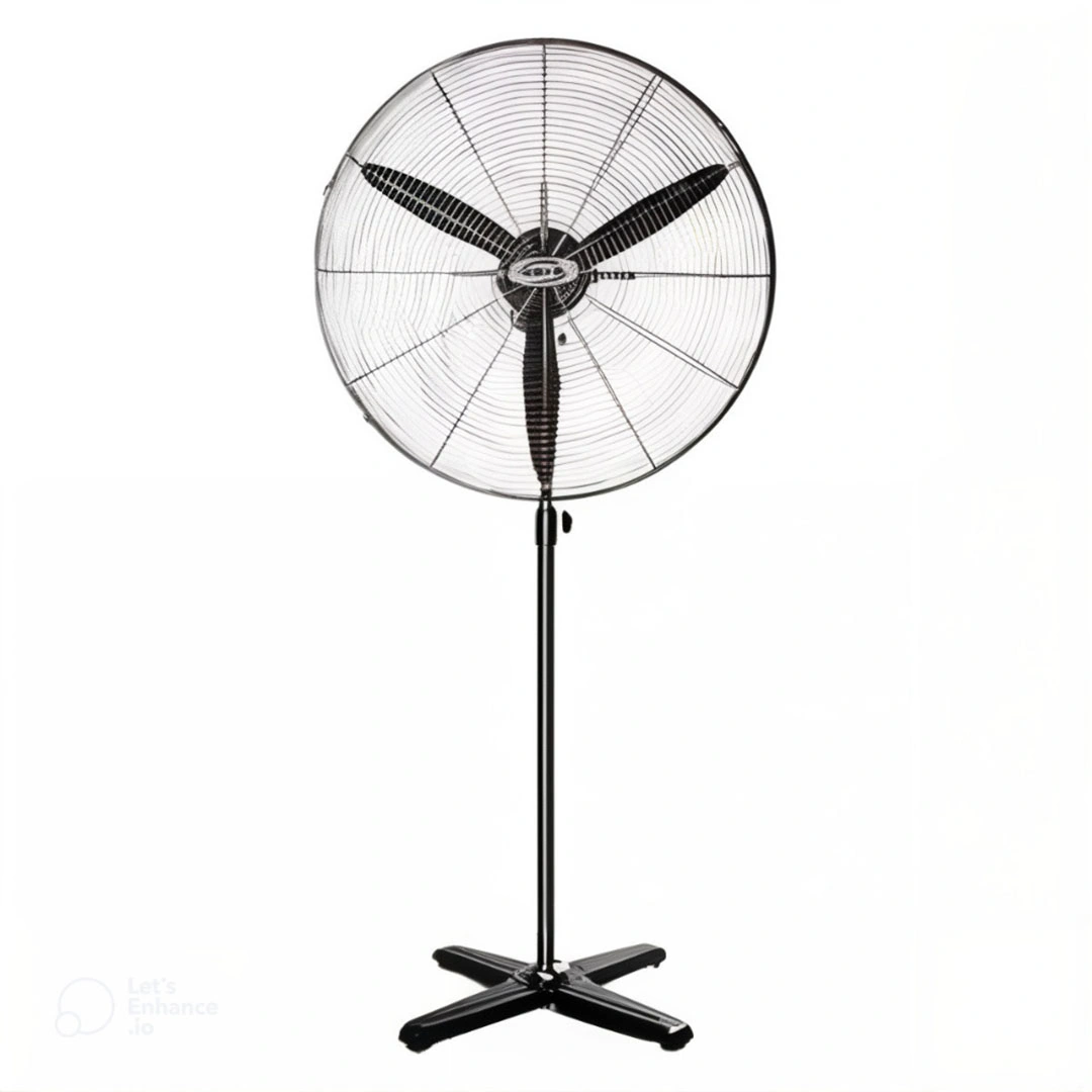 مروحة ستاند من سمايل - 30 بوصة - أسود