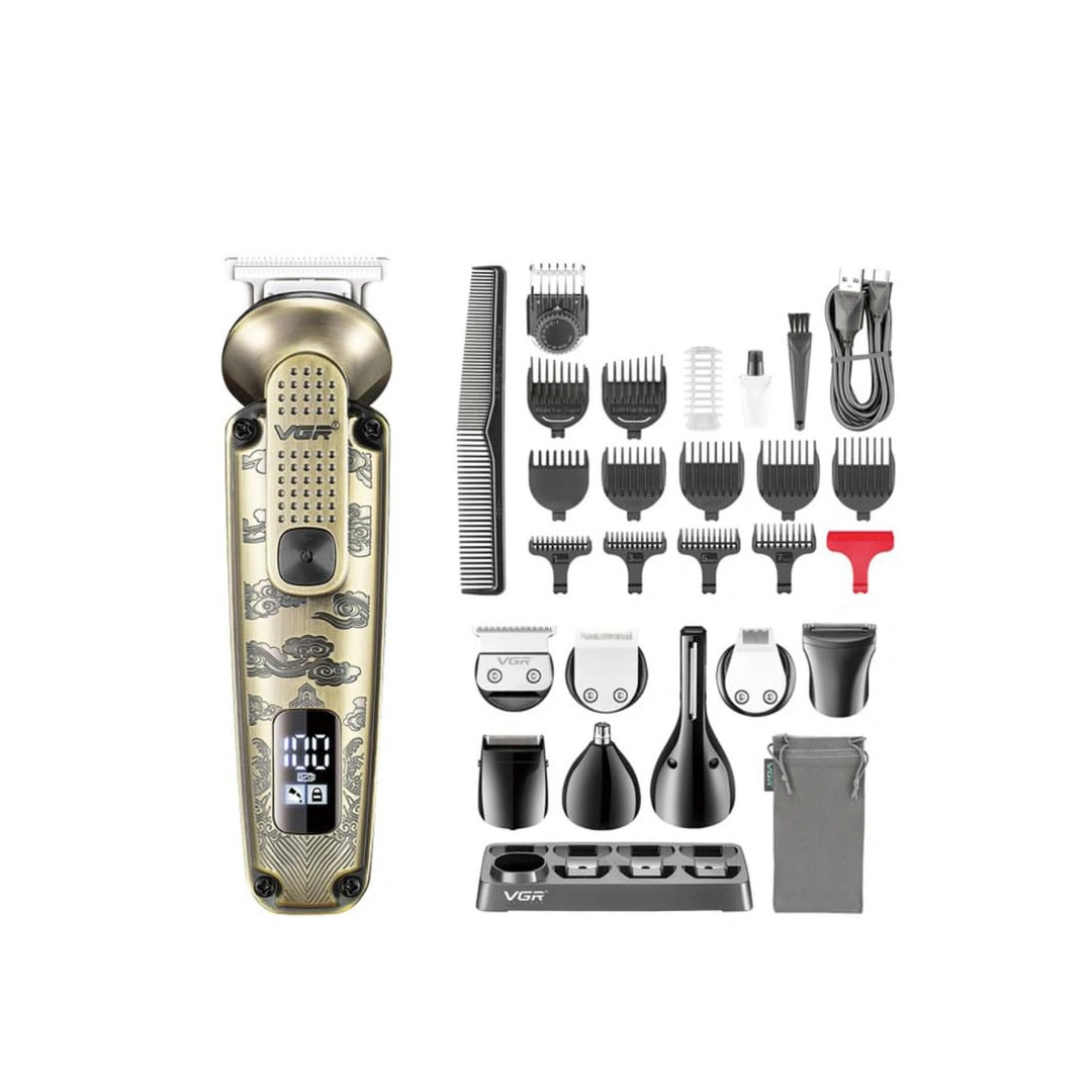 مجموعة تشذيب شعر الوجه والجسم - ذهبي - V-103