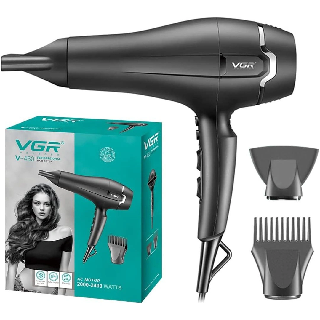 مجفف الشعر من VGR - 2000-2400 وات - 3 اعدادات - VGR-450