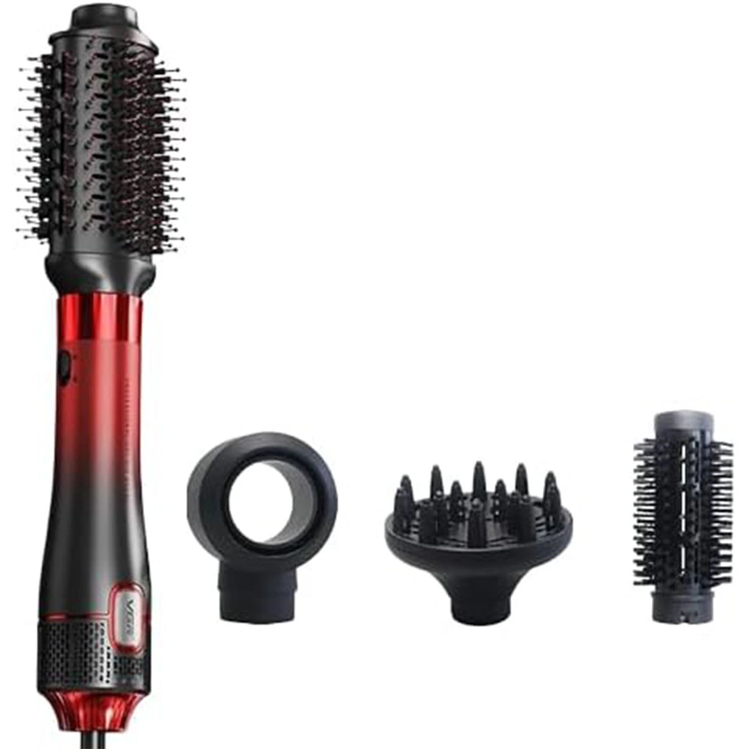 فرشاة الهواء الساخن الاحترافية سيراميك - اسود * أحمر - VGR-484