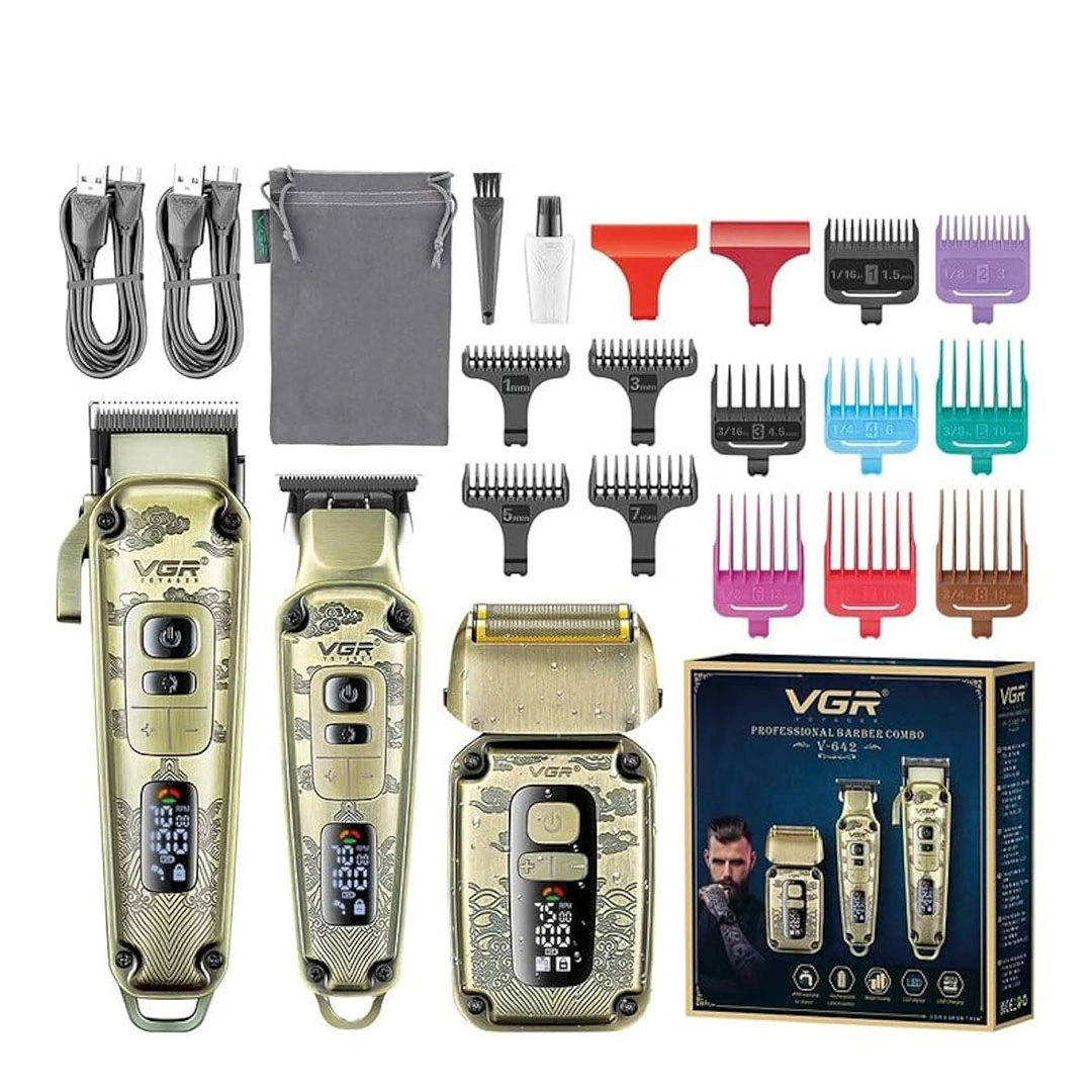 ماكينات حلاقة وتشذيب الشعر للرجال - ذهبي - V-642