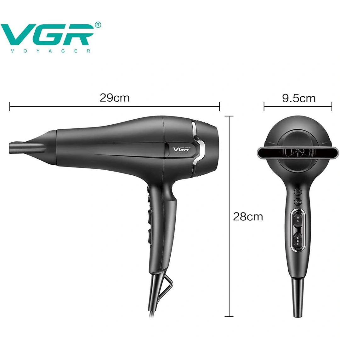 مجفف الشعر من VGR - 2000-2400 وات - 3 اعدادات - VGR-450