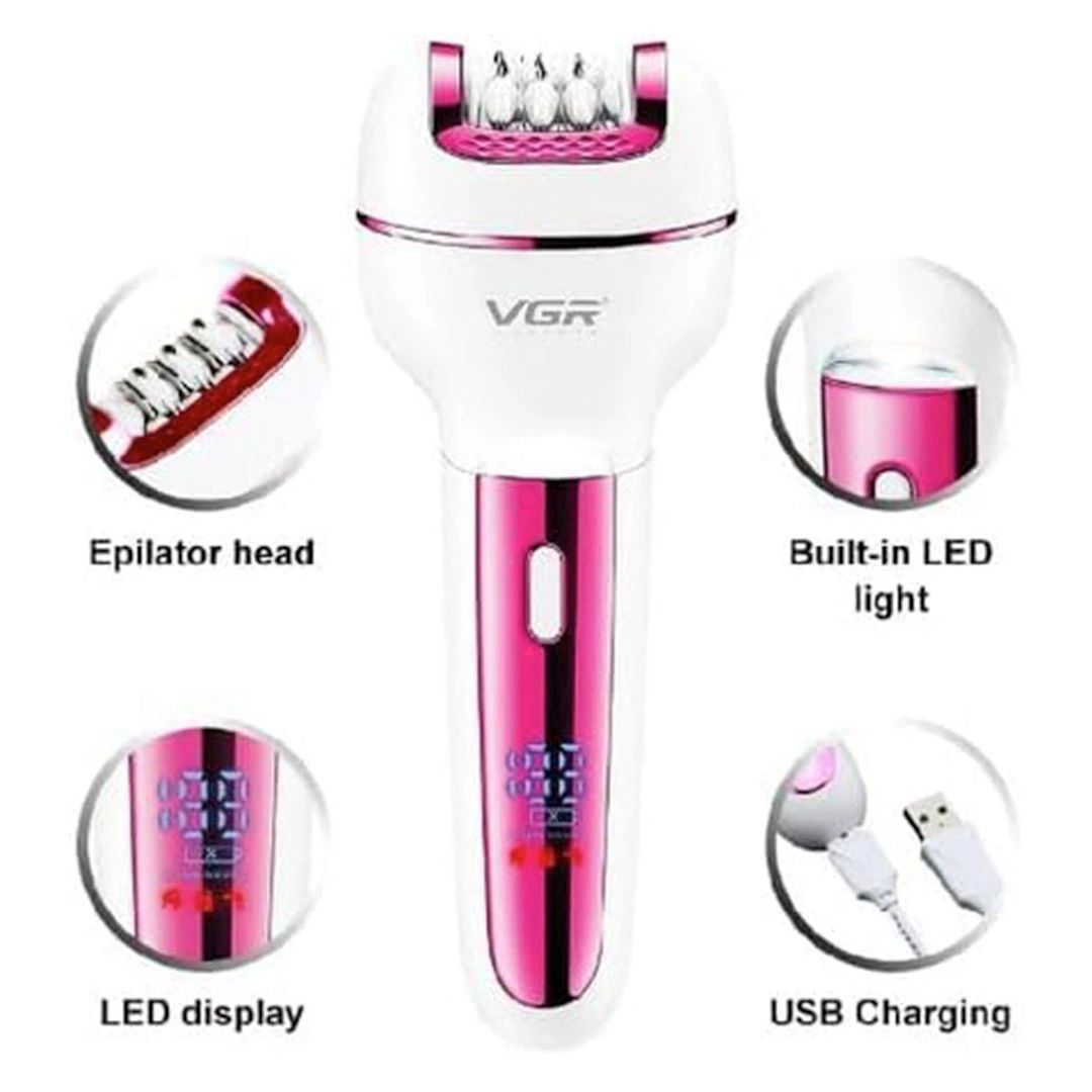 ماكينة إزالة الشعر للنساء VGR - بينك - V-732