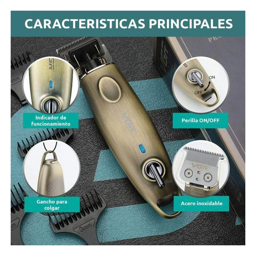 ماكينة حلاقة وتشذيب VGR - ذهبي - V-978