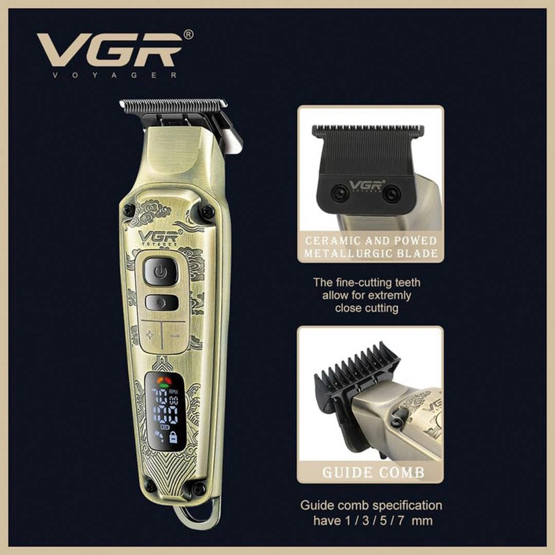 ماكينات حلاقة وتشذيب الشعر للرجال - ذهبي - V-642