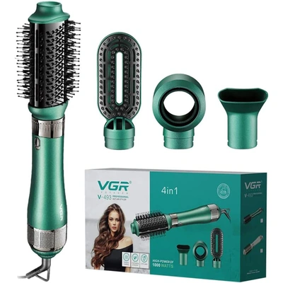 فرشاة الهواء الساخن الاحترافية بتقنية الأيونات - أخضر - VGR-493