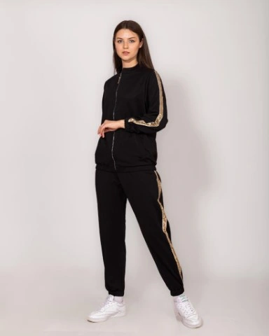 ترينيننج بخط جانبي - أسود