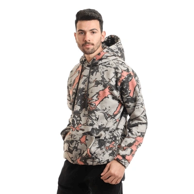 109 - هودي مبطن منقوش بجيوب