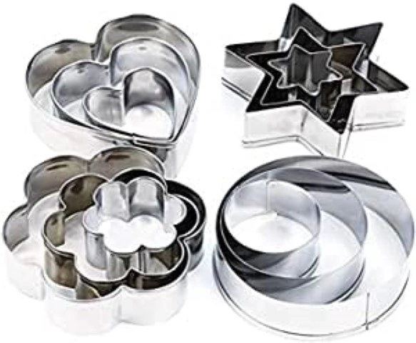 قوالب تقطيع البسكويت والحلويات - 12 قطعة