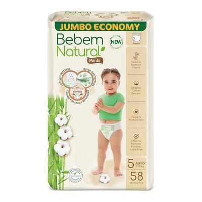 بي بم ناتشورال جونيور بانتس - مقاس 5 - 58 حفاضة