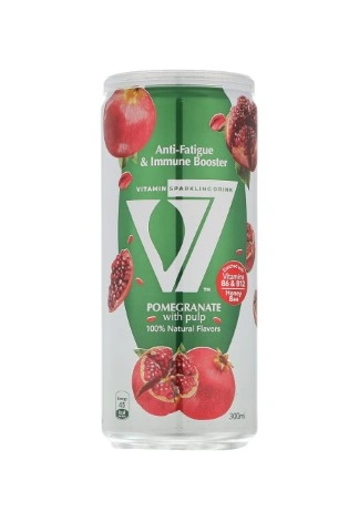 V7 مشروب غازي - الرمان - 300 مللي