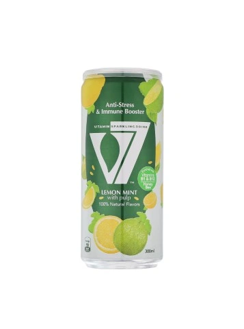 V7 مشروب غازي - الليمون والنعناع - 300 مل