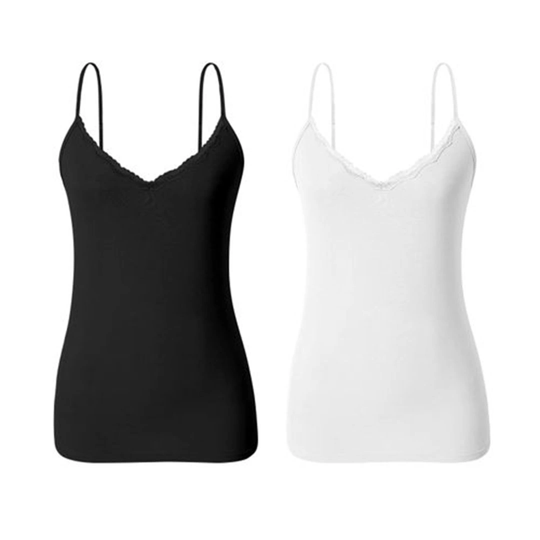 الميسيري توب حمالات قطن دانتيل - 2 قطع