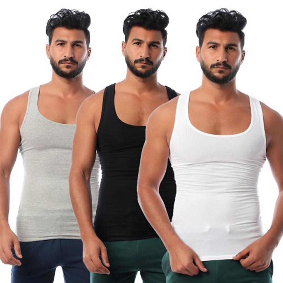 الميسيري فانيلات رجالي حمالات قطن استرتش 3 قطع