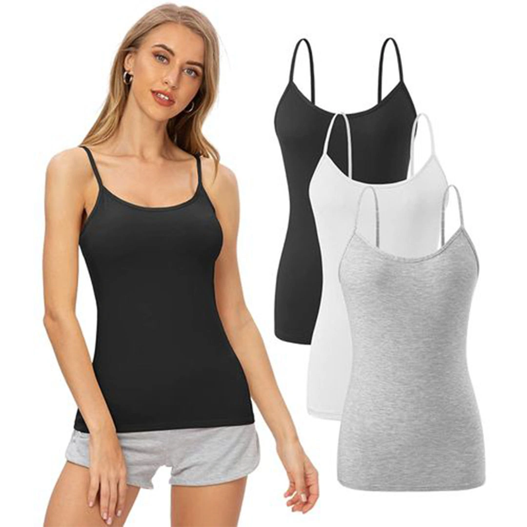 الميسيري توب سباجيتي قطن حريمي - 3 قطع - متعدد الألوان