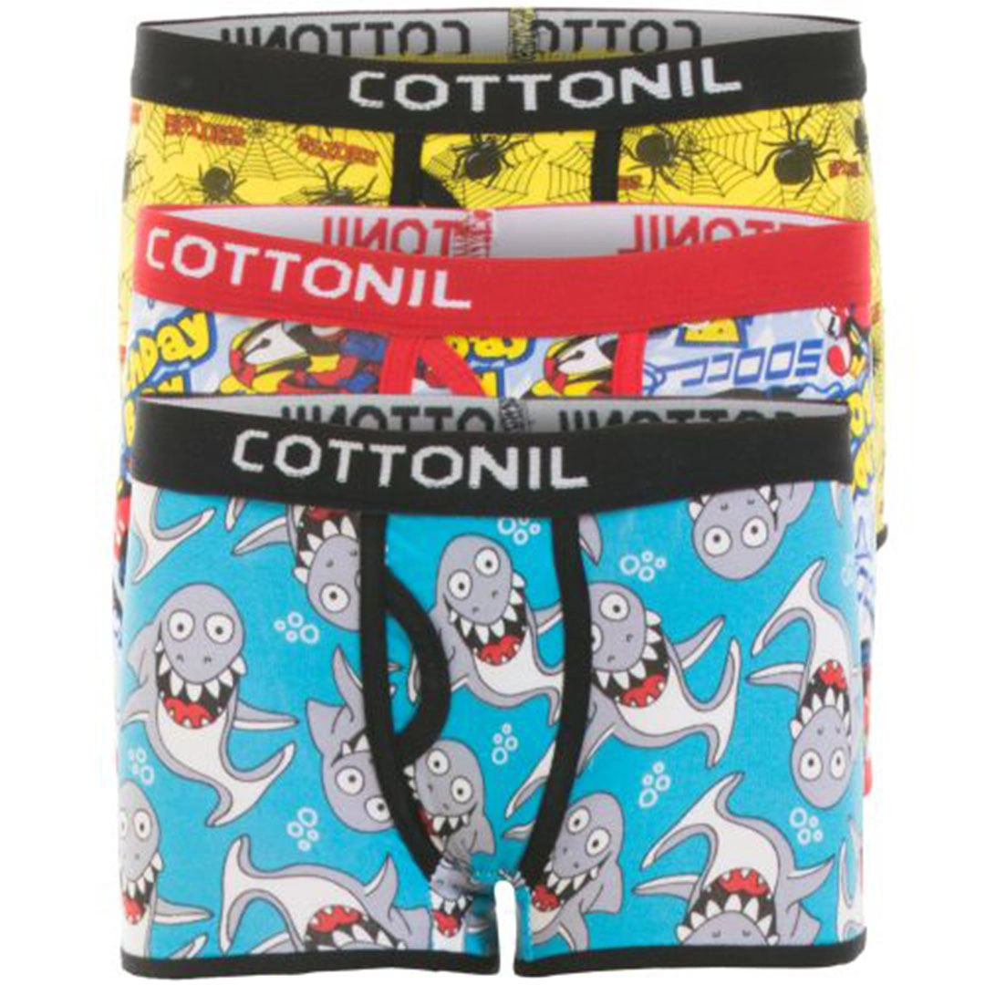 بوكسر أطفال قطونيل - 3 قطع - متعدد الألوان