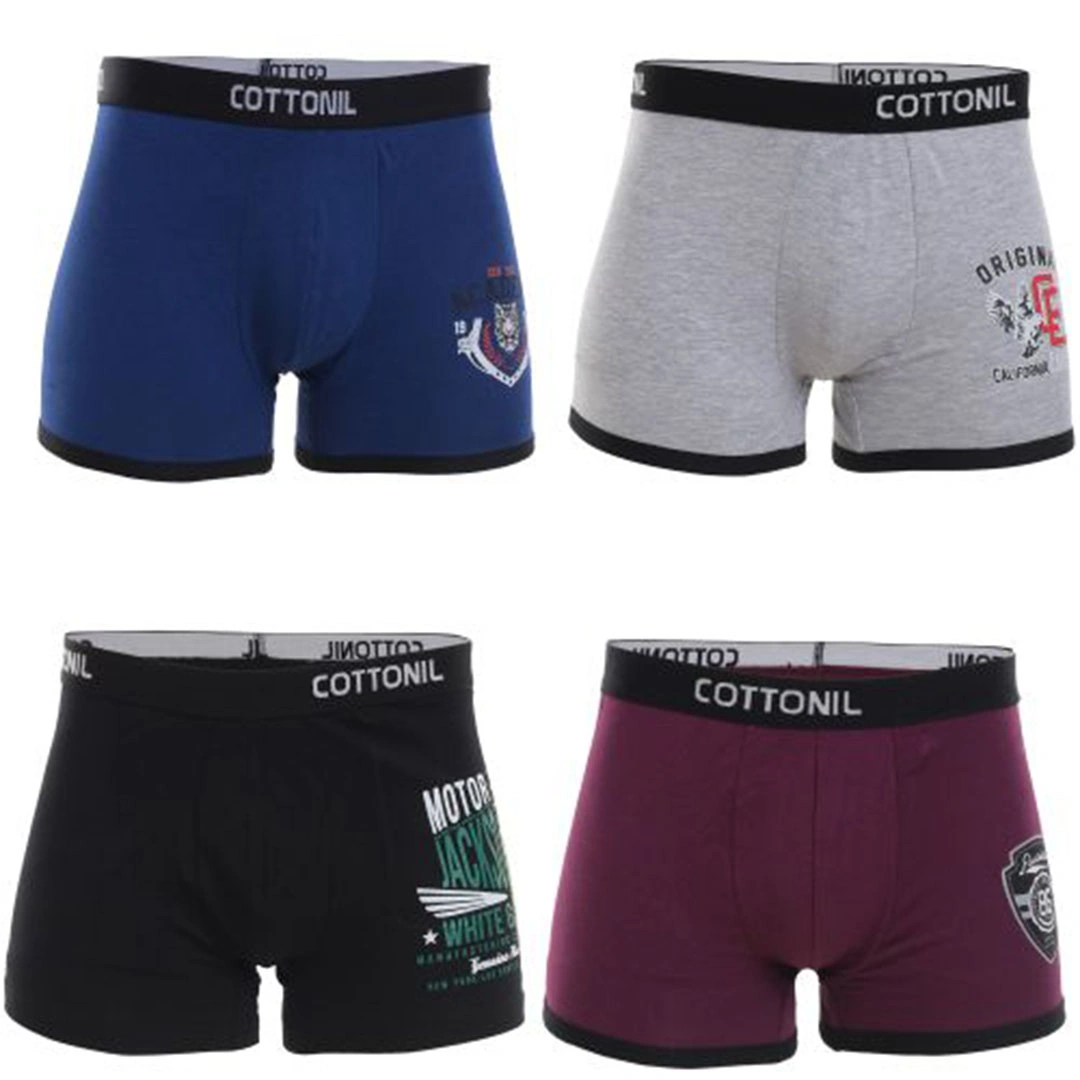 بوكسر رجالي قطونيل مطبوع - 4 قطع