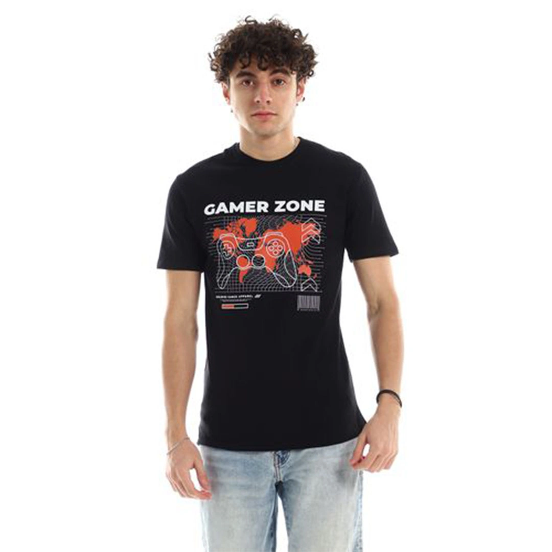 الميسيري تيشيرت رجالي قطن جامير زون - أسود