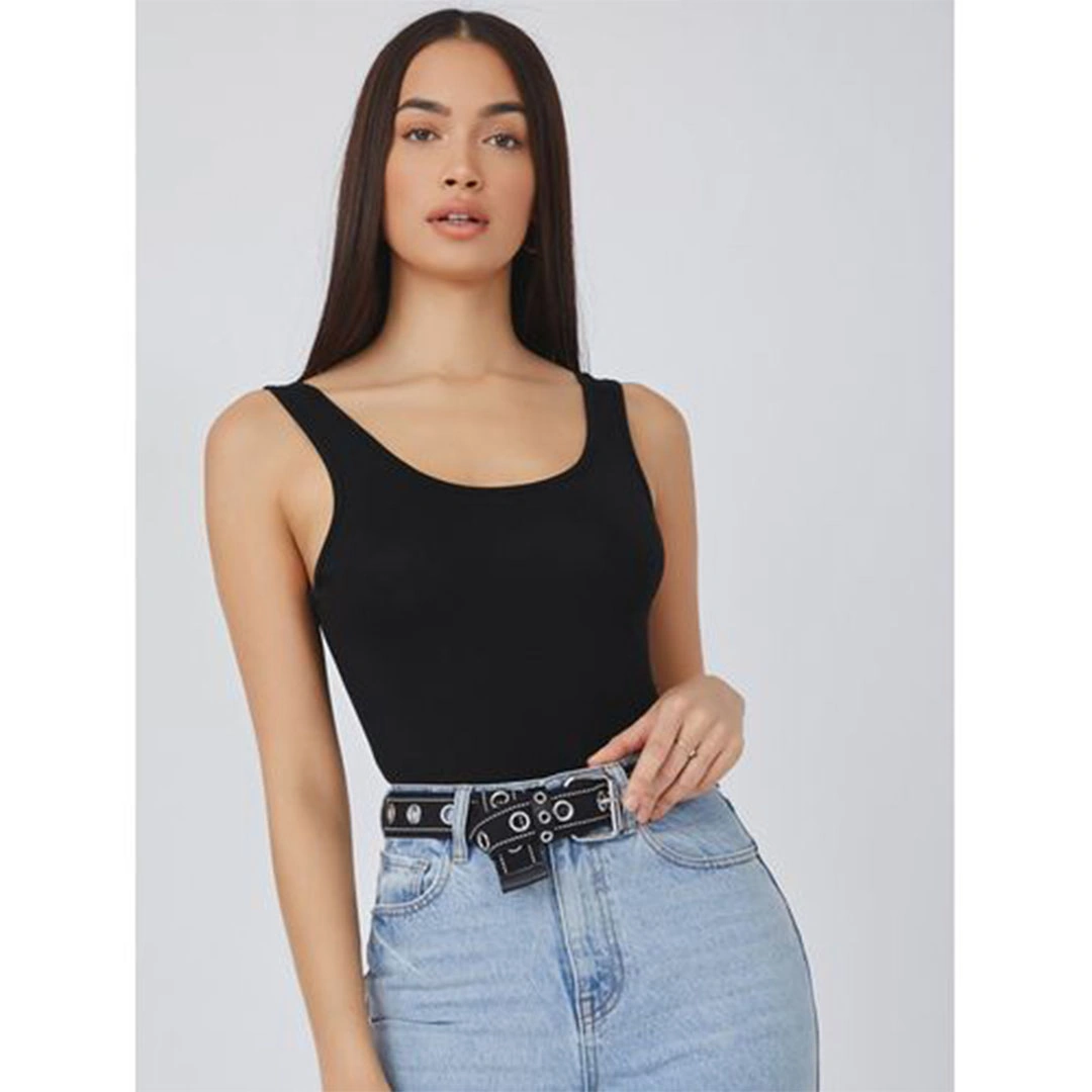 الميسيري تانك توب نسائي قطن - أسود