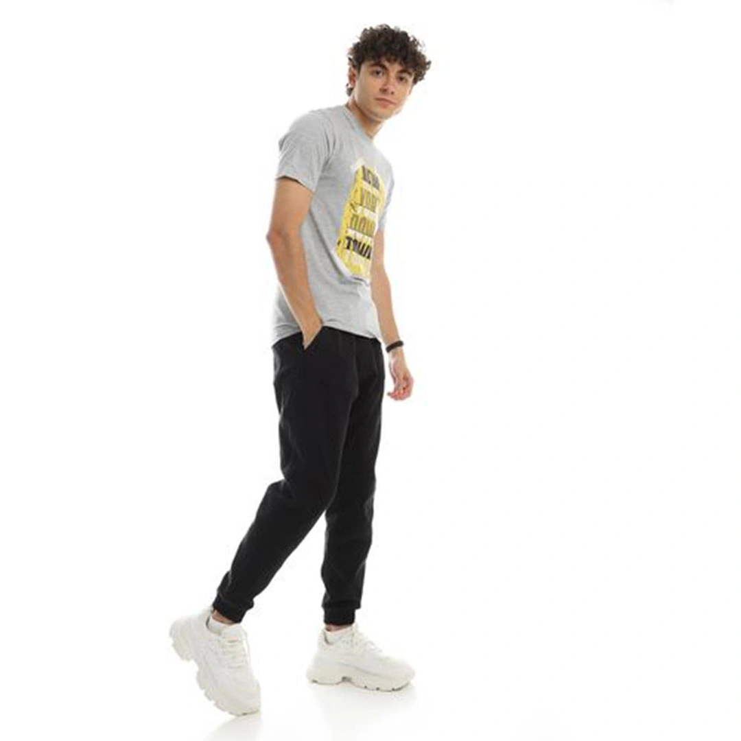 الميسيري تيشيرت قطن رجالي نيو يورك - رمادي