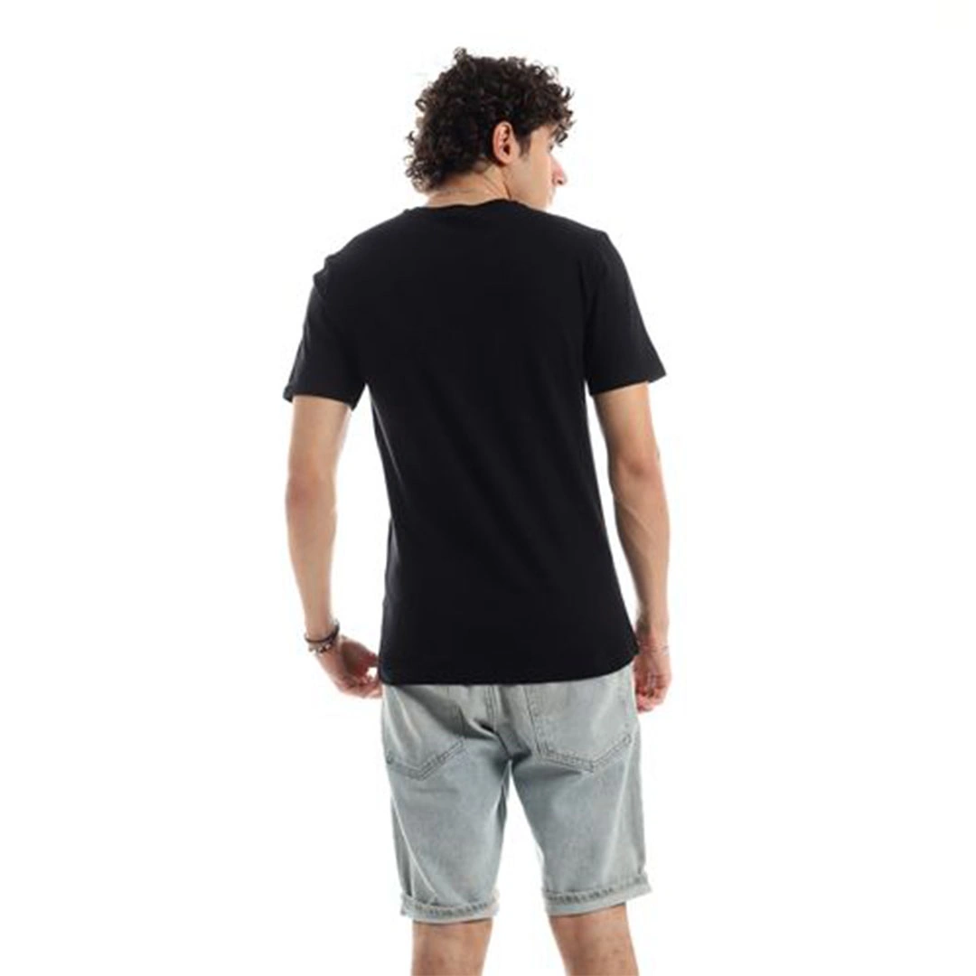 الميسيري تيشيرت رجالي قطن -أسود