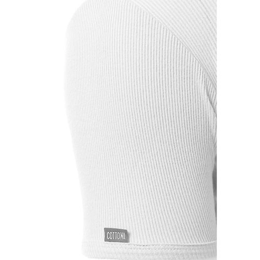 قطونيل فانلة داخلية رجالي قطن نص كم - 3 قطع - أبيض