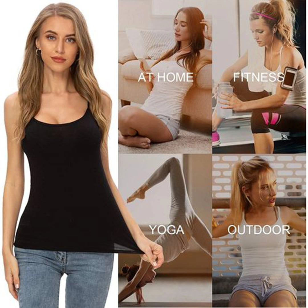 الميسيري توب نسائي قطن سباجيتي سادة - 4 قطع