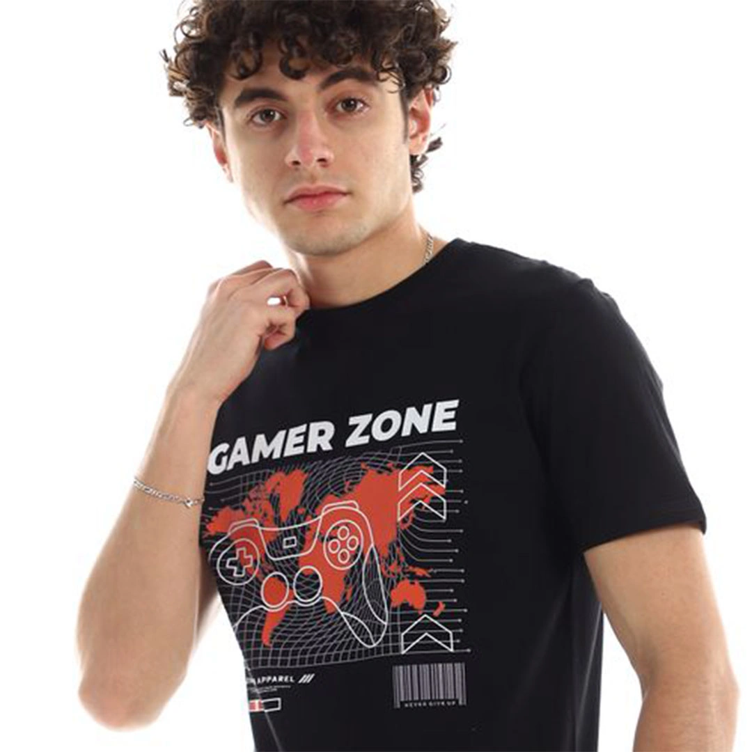 الميسيري تيشيرت رجالي قطن جامير زون - أسود